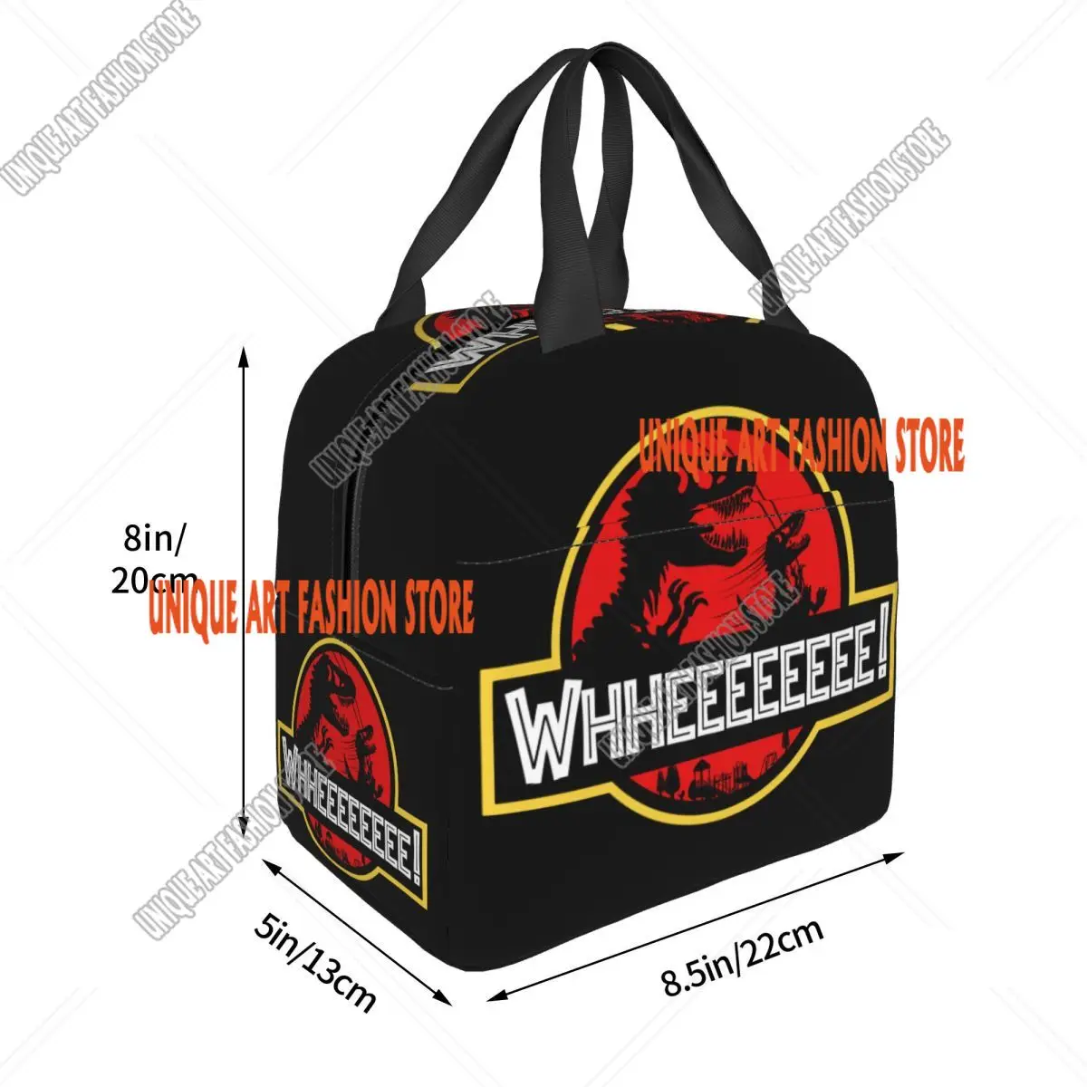 Custom Dinosaur World Jurassic Swingset Resuable Lunch Box for Women Waterproof Whheeeee Thermal Cooler Food Insulated Lunch Bag