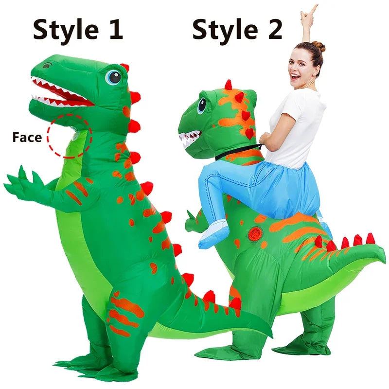 Adult Mascot Dinosaur Inflatable Costume Funny Carnival Halloween Party Cosplay Costumes Suit T-Rex Role Play Costumes