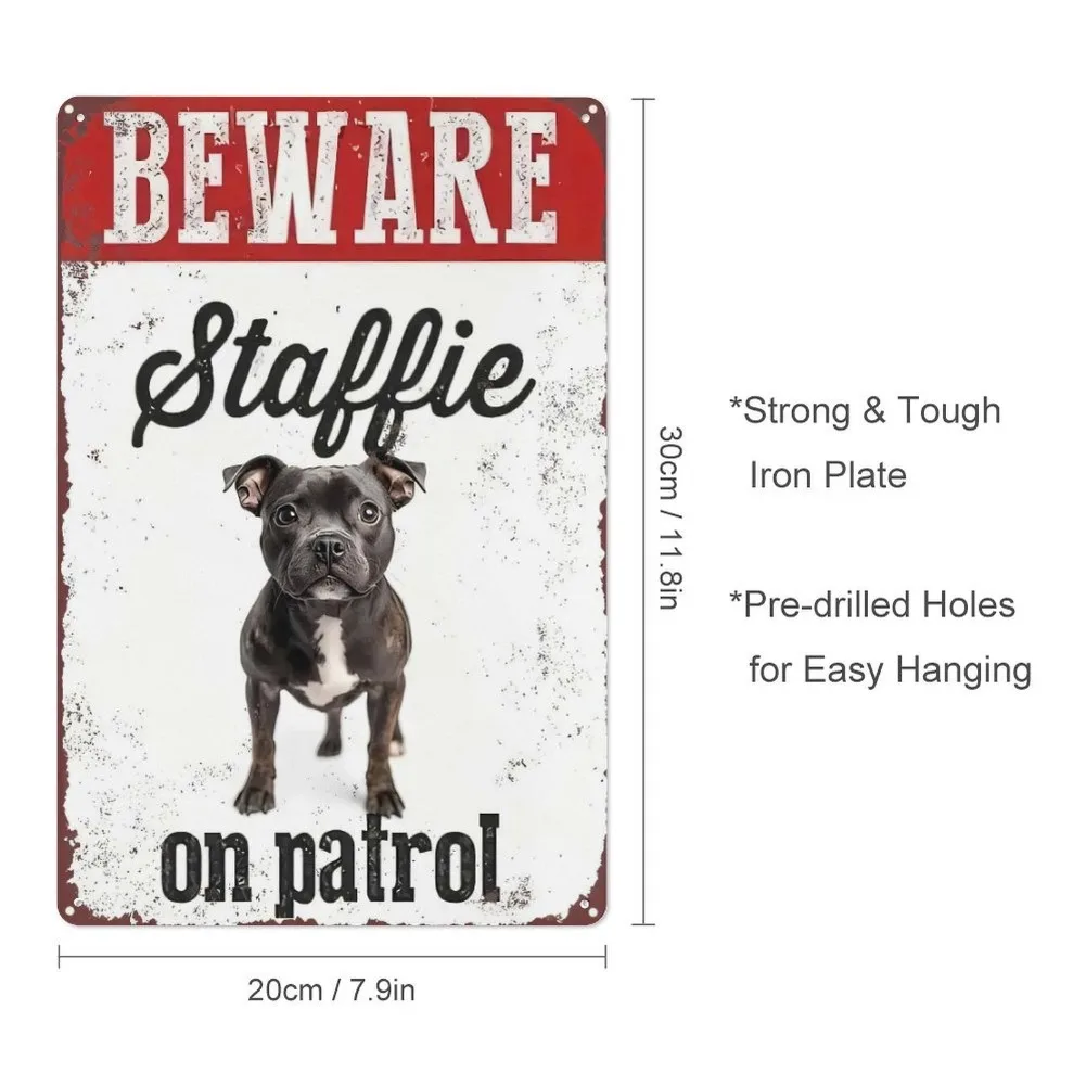 Funny Staffordshire Bull Terrier Patrol Sign 
