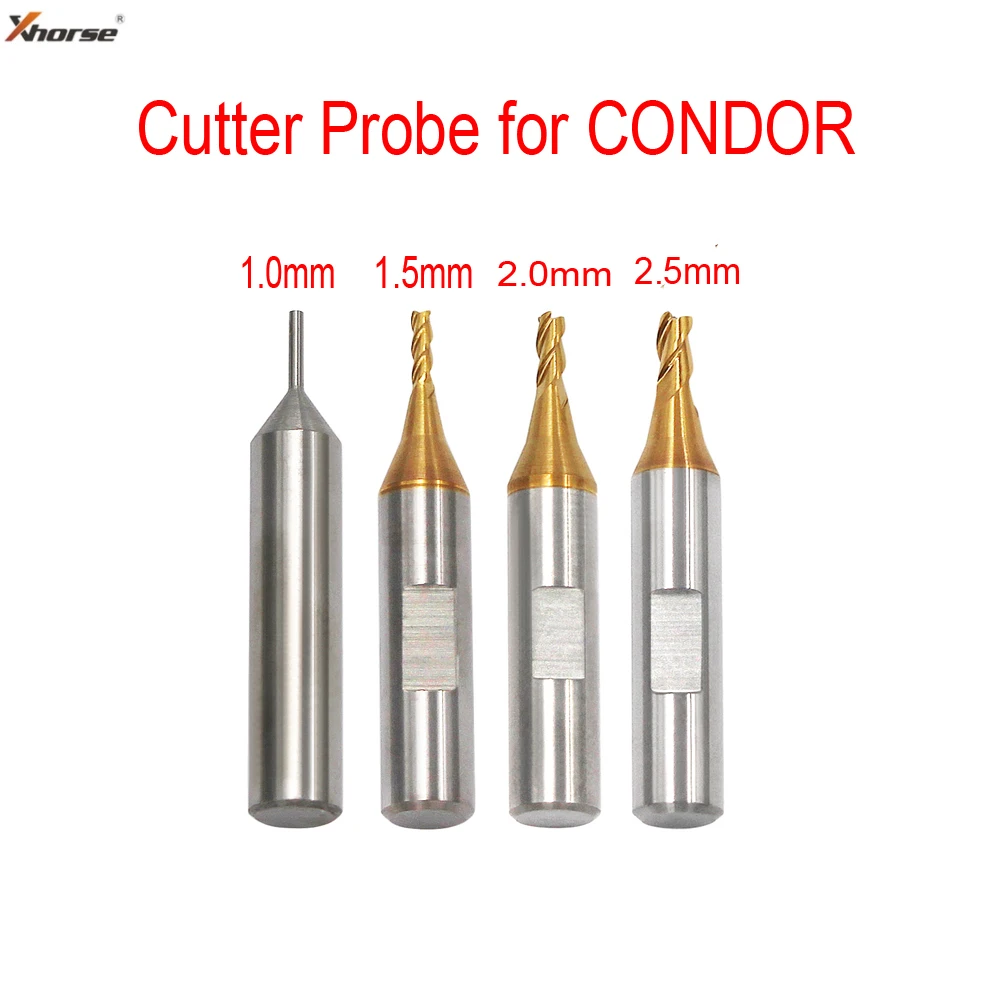 1.0mm 1.5mm 2.0mm 2.5mm Cutter Probe for Xhorse CONDOR XC MINI Plus Dolphin XP-005 Dolphin XP-007 Key Cutting Machine