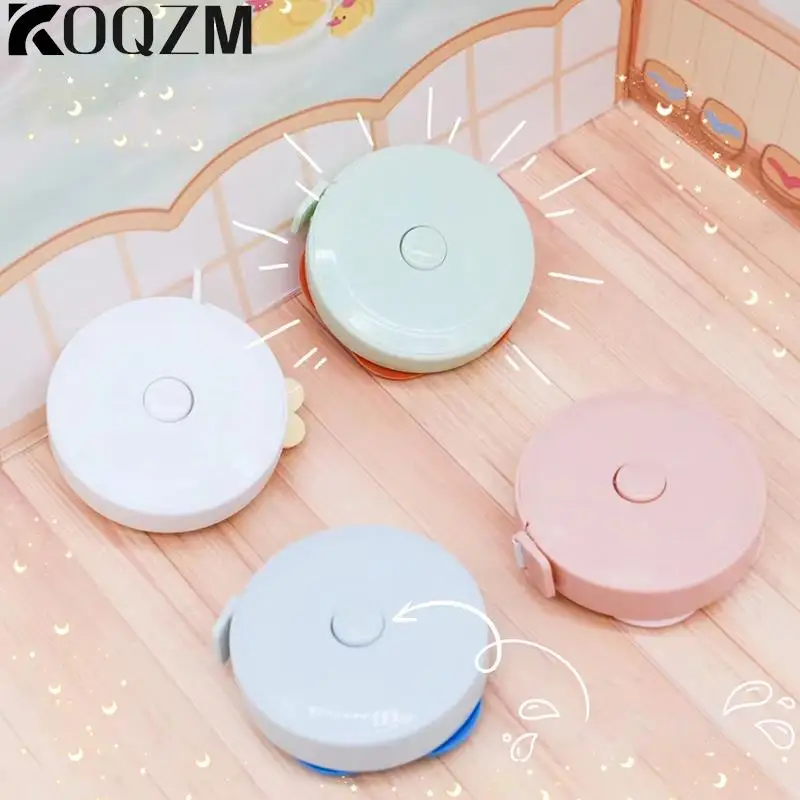 Macaron Cute Mini Tape Measure Tape Measure Leather Round Tape Measure Portable Telescopic Ruler Height Children Ruler