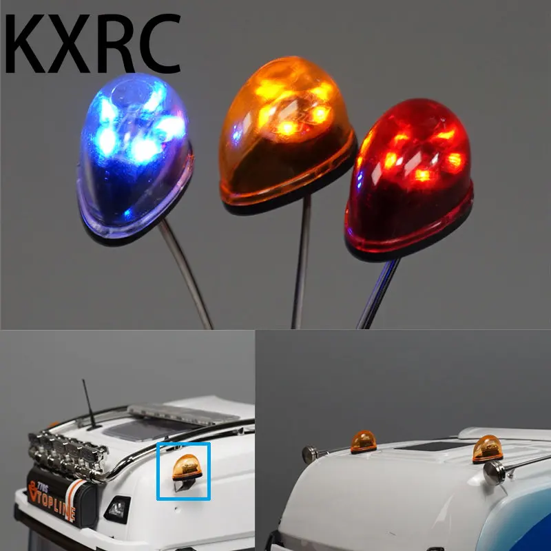 

KXRC LED Rotating Lights Engineering Lamp for 1/14 Tamiya RC Truck Trailer Tipper Scania 770S R620 Actros Volvo MAN DIY Parts