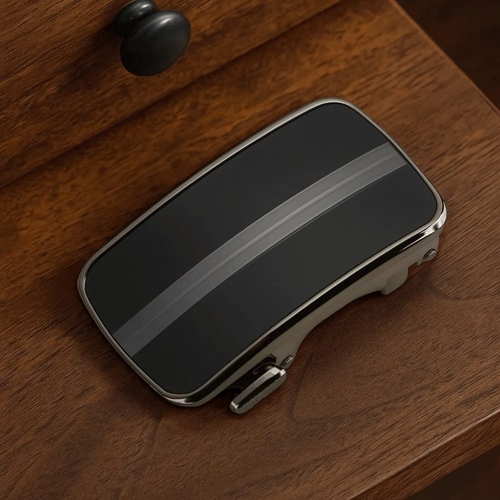 

Alloy Wide Waistband Buckle Black 3.5CM Men Alloy Belt Buckle Replaceable Accessories Texture Belt Automatic Buckles Ornament