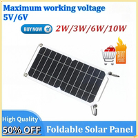 High-Efficiency 2/3/6/10W Solar Panel Multifunctional Flexible Charger Portable Outdoor Charging Pad for Phones Digital Devices