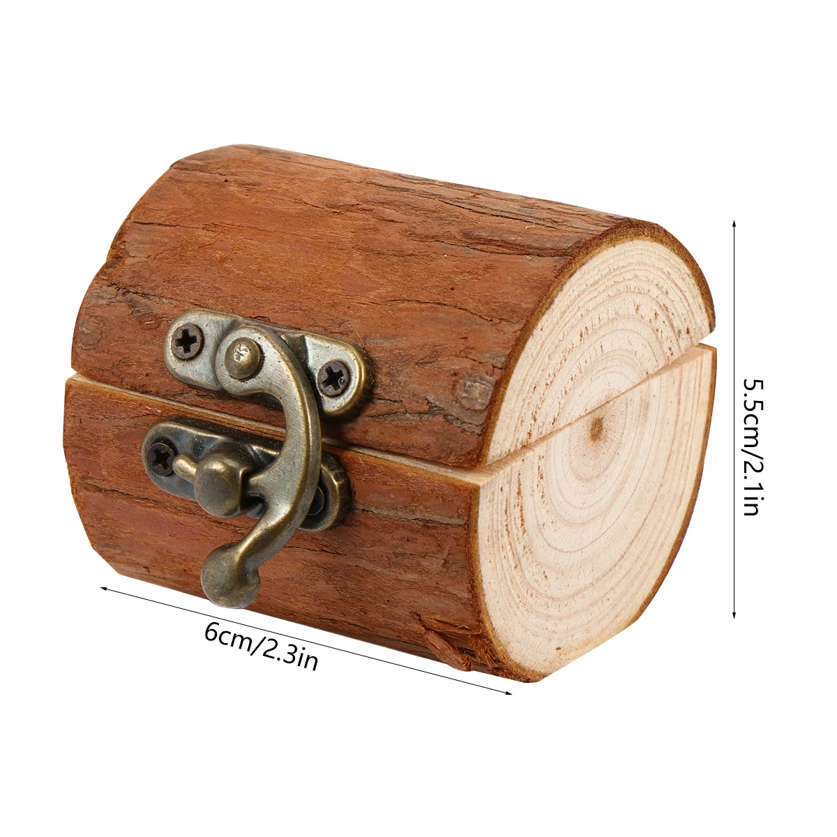Wooden Ring Box Rustic Wedding Ceremony Holder Compact Lightweight Storage Engagement Party Wooden Ring Container