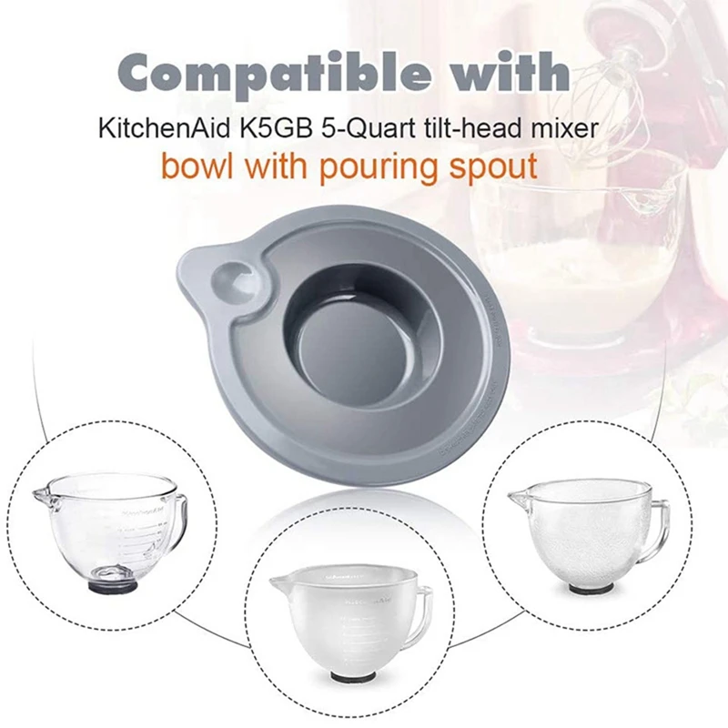 Mixer coperchio tappo ciotola compatibile per Kitchenaid K5GB 5-Quart Mixer portaciotola in vetro KSM150PS KSM152PS/KSM155GB