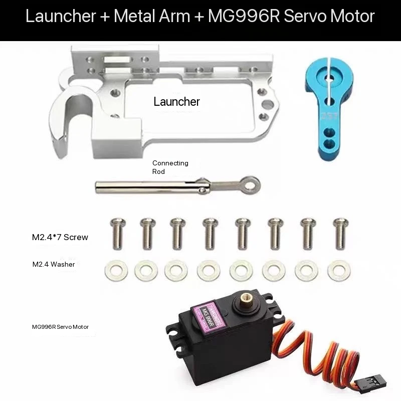 Servo thrower, wire thrower, release device, wire hook, thrower, drone airdrop, multi axis rack hook, MG996R