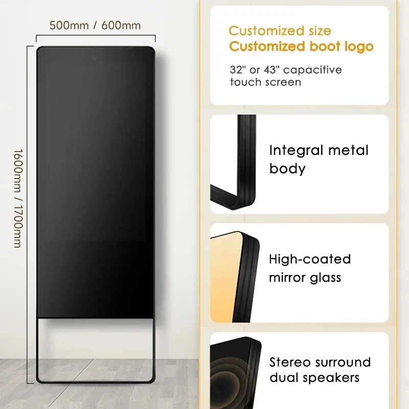 

Fitness Mirror Android Screen Home Hotel Yoga Workout Interactive Training