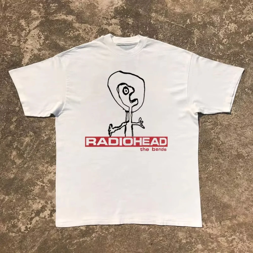 

Radiohead The Bends T Shirt Men Women's Cotton Short Sleeve Hip Hop Radiohead Rock Band T-shirt High Quality Y2k Tops Streetwear