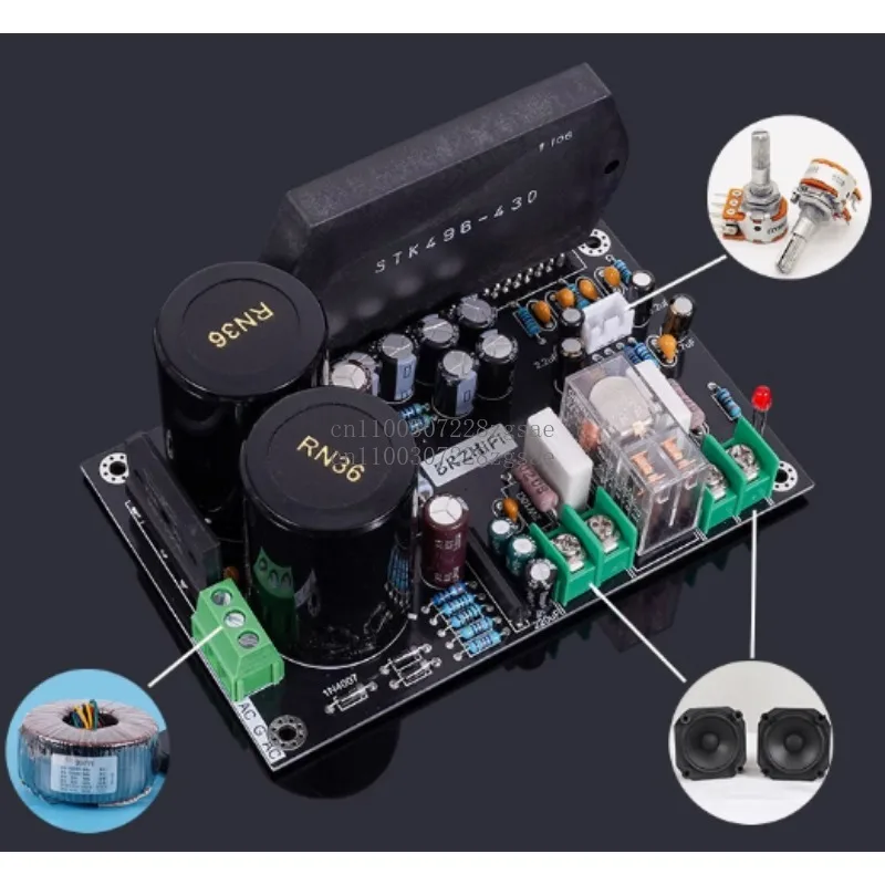 

300W low distortion classic STK high power beautiful sound thick film STK496-430 power amplifier board