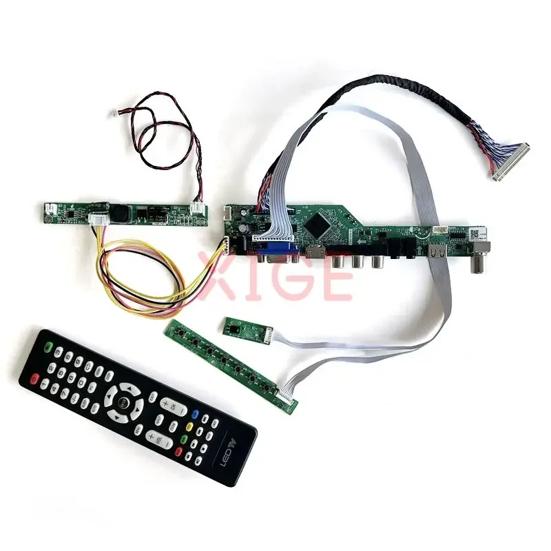 Imagem -04 - Placa Controladora Lcd Apto para Mv270fhm M270hcj M270hge M270hw02 27 Polegadas Sinal de tv Analógico Vga Hdmi av Kit Usb Lvds 30 Pinos 1920x1080 Kit