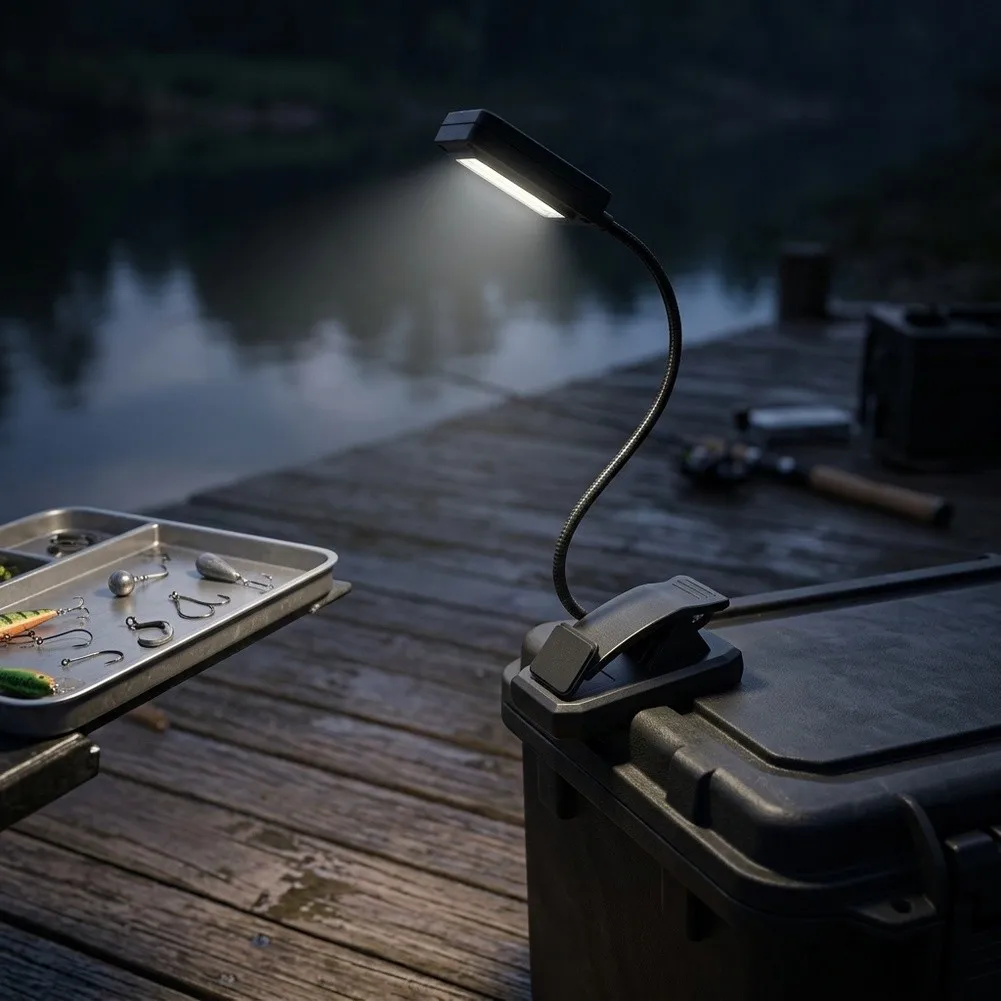 LED Night Fishing Light with Motion Activation and Dual Color Output for Functional and For Critter Mitigation