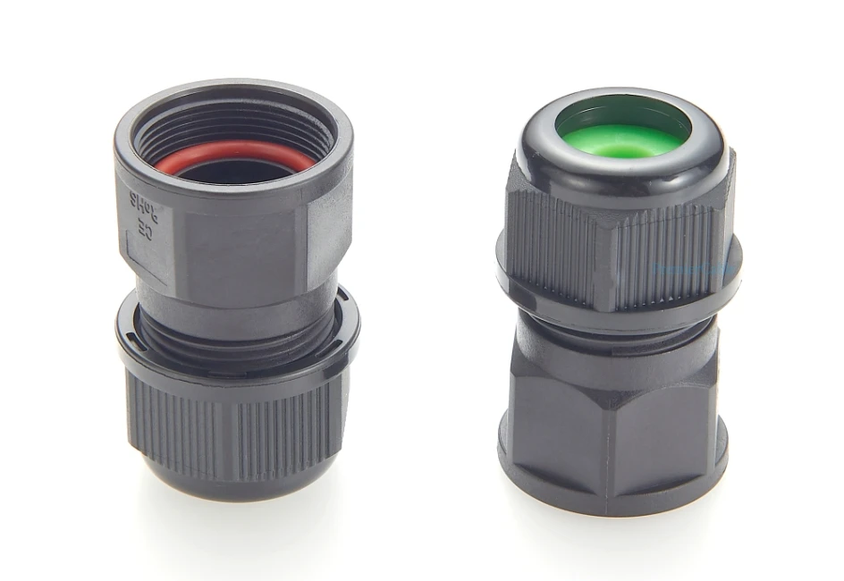 IP67 Wasserdichte PG-Abdichtung, fester Kopf, Gran-Kopf mit Unterlegscheibe, Nylon-Kunststoff-Kabelverschraubung zum Schutz der Außenverdrahtung. – Detail 5