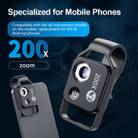 APEXEL MS002 200X Phone Microscope Lens Phone Clip for Plant Insect Hair Skin Observation Jewelry Jade Appraisal Electronics