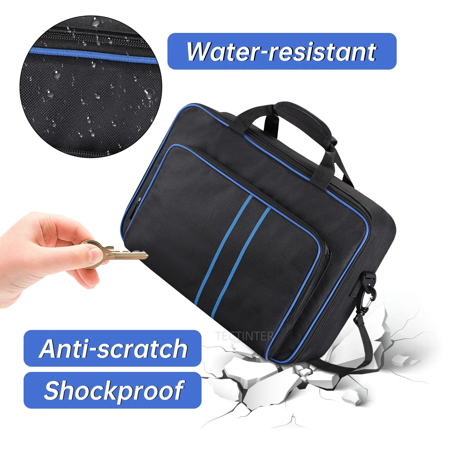 For PS5 Handheld Storage Bag Travel Carrying Case For Sony Playstation 5 Protective Shoulder Big Storage Bag Canvas Case Handbag