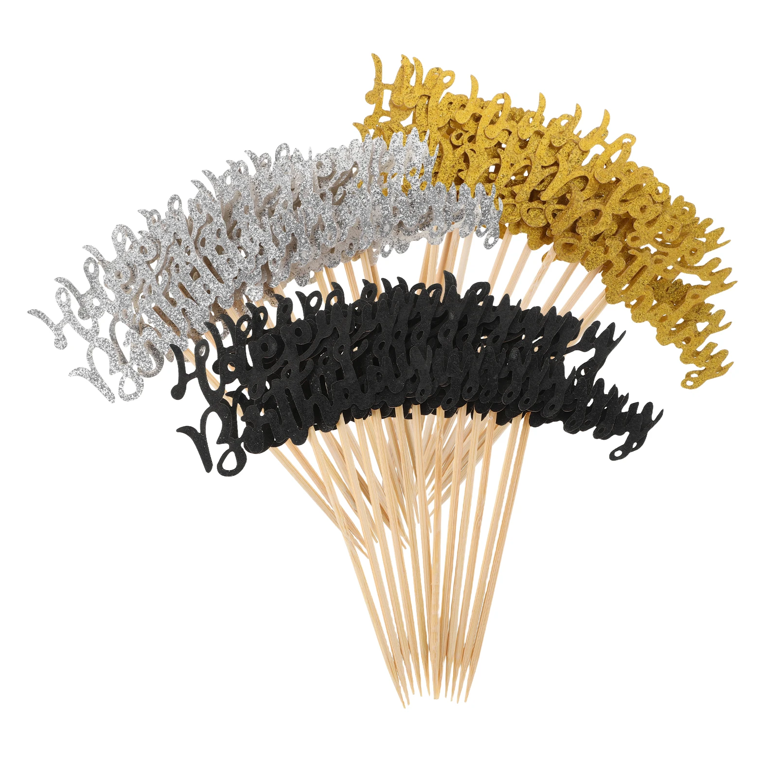 

36 Pcs Birthday Cake Decoration Toppers for Cakes Cupcake Supplies Decorations Paper Pick