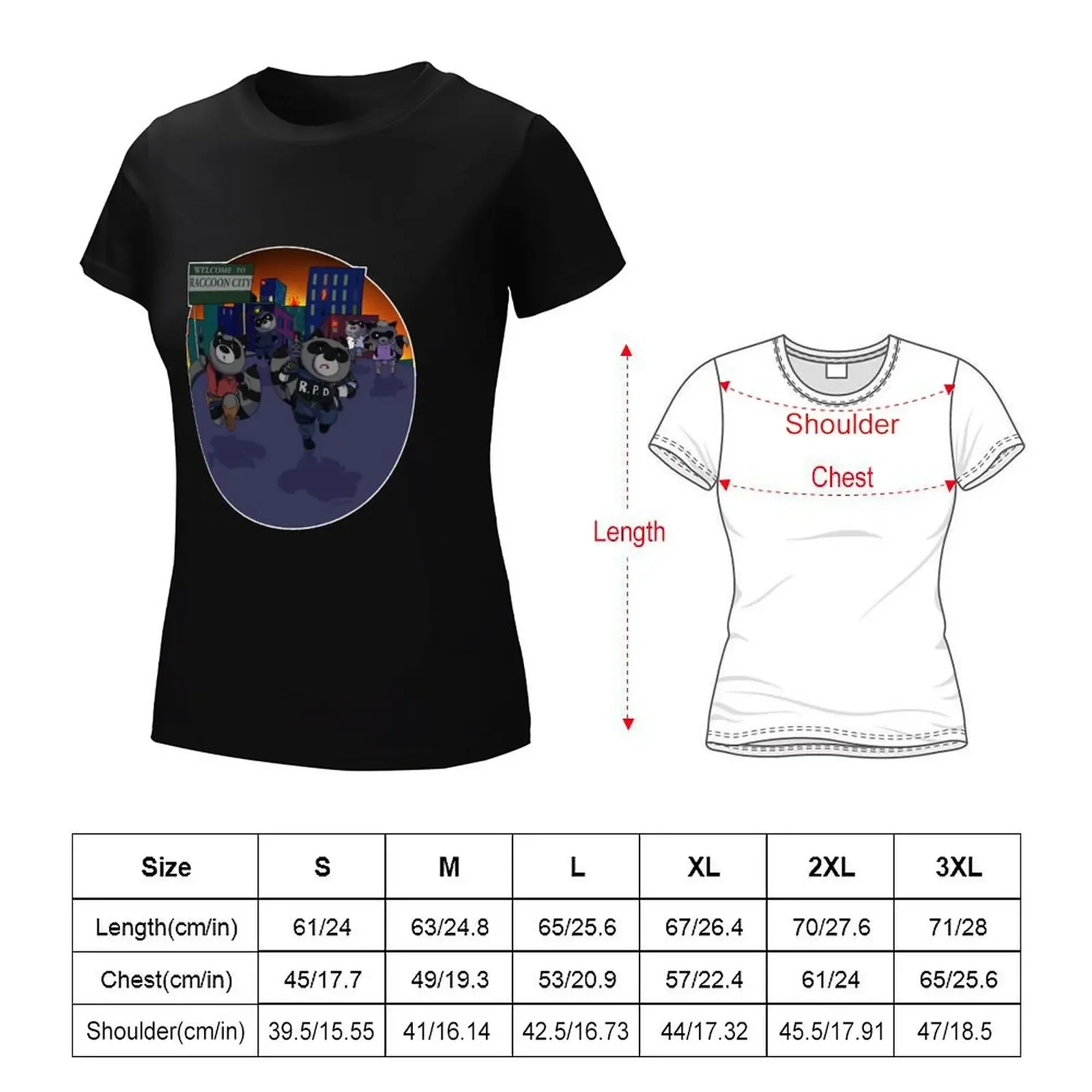 Escape Raccoon City T-shirt Blouse Female clothing female t-shirt dress for Women graphic