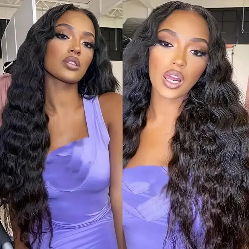 Rosabeauty HD 13X6 Lace Frontal Human Hair Wigs 32Inches Body Wave 13X4 Transparent Lace Front Glueless Water Wave 250% Density