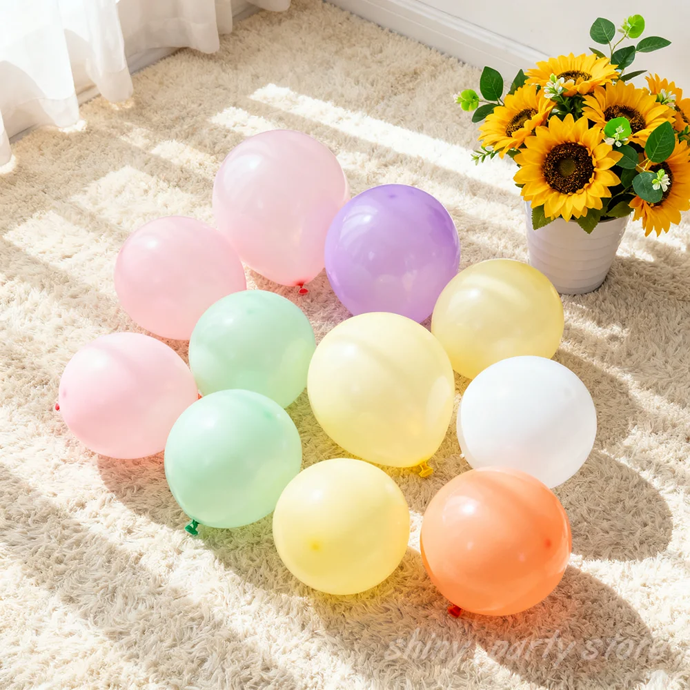 

100pcs/Lot Macaron Latex Balloon Pastel Pink White Color Ballon Birthday Party Wedding Decoration Baby Shower Globos Decoration
