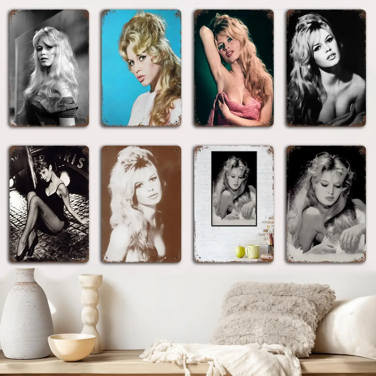 bridget bardot actor producer  Signs wall decor Vintage Tin Signs Captain Metal Poster Decor for Bar Pub Club Wall Decoration