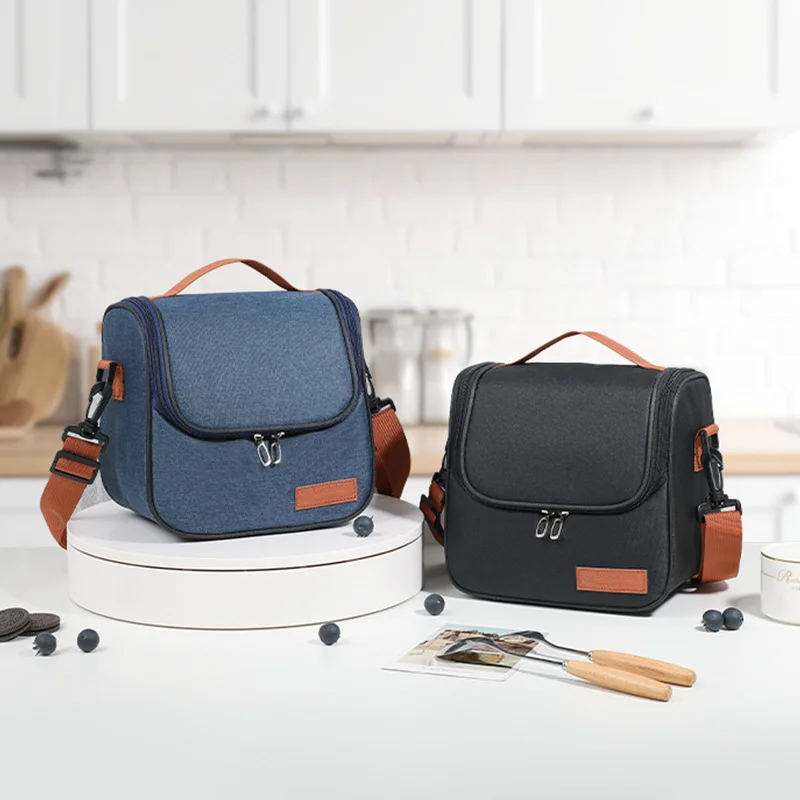 

Cationic Thickened Aluminum Foil Insulated Bag, Outdoor Picnic Crossbody Commuter Bag for Work