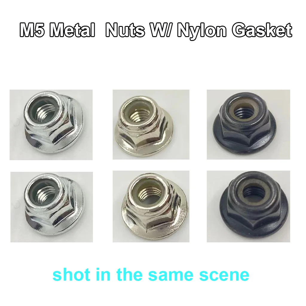 12Pcs M5 Nylon Insert Self Lock Flange Locknut Nut M5 Nut CW for RC FPV Racing Drone 2204 2205 2306 Brushless Motor