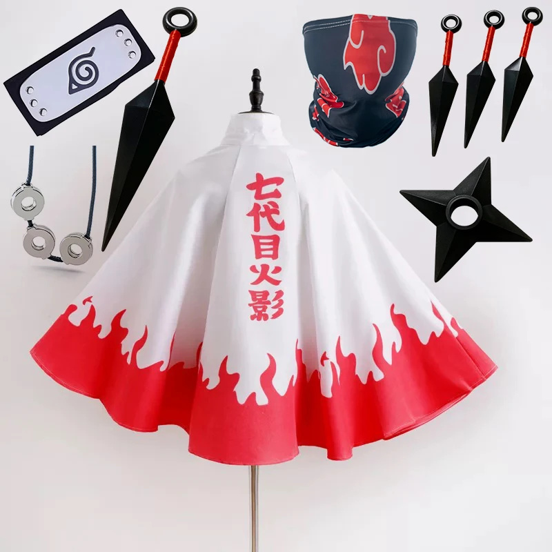 

Аниме Рисунок Узумаки Наруто Косплей Плащи Униформа Опора Мальчики Накидки Костюм на Хэллоуин Подарки