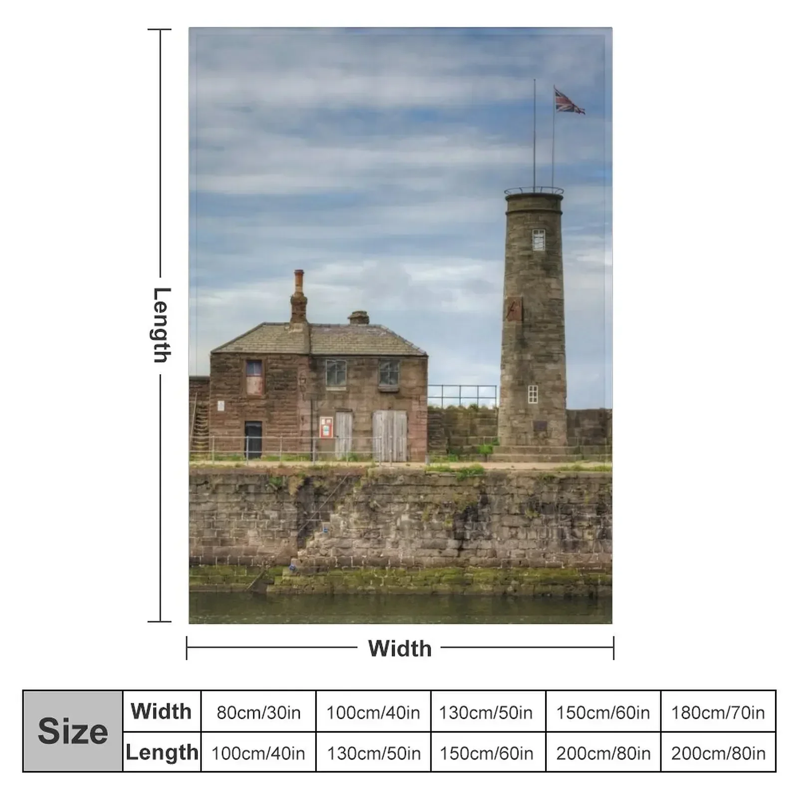 Whitehaven Old Quay Throw Blanket Weighted Summer Softest Shaggy Blankets