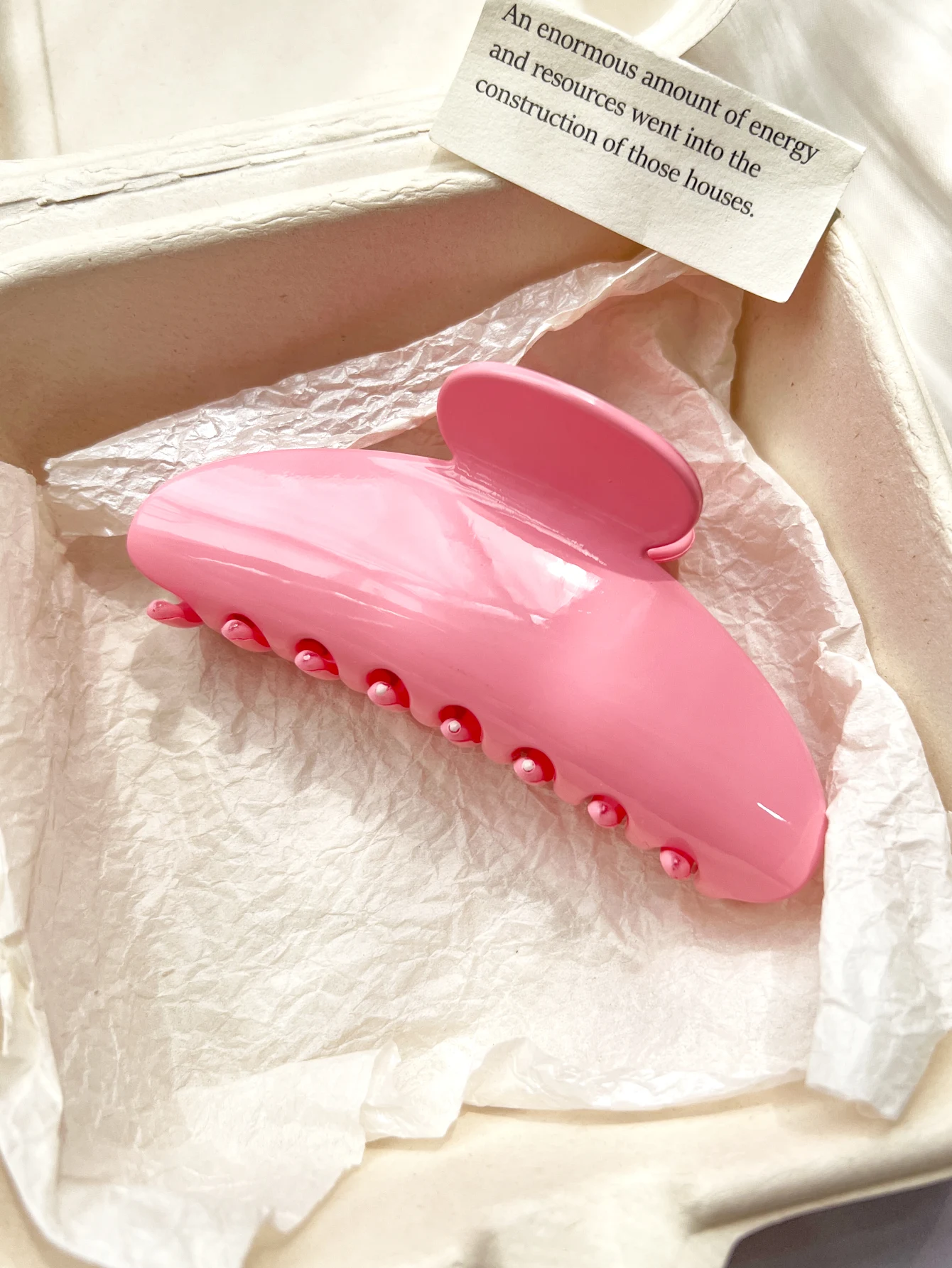 Large French Solid Color Semicircle Sweet 4.1 In Hair Claw for Women,Elegant Headwear Shark Clip Barrette Hair Accessories image 3
