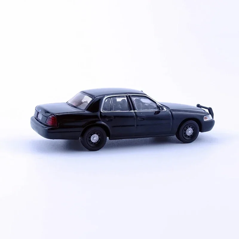 Diecast 1:64 Scale Crown Victoria CV Black Painted Alloy Car Model Finished Product Simulation Toy Collection Gift Static Model