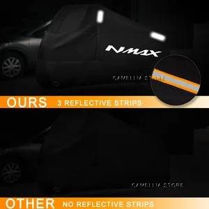 Nắp xe máy cho Yamaha, Nmax, 155, Nmax, 125, N-Max, 150, N-Max, 155, 2015-2020, bảo vệ UV, bụi, không thấm nước, bên ngoài, mưa 10 Bán hàng chính NMAX - 8