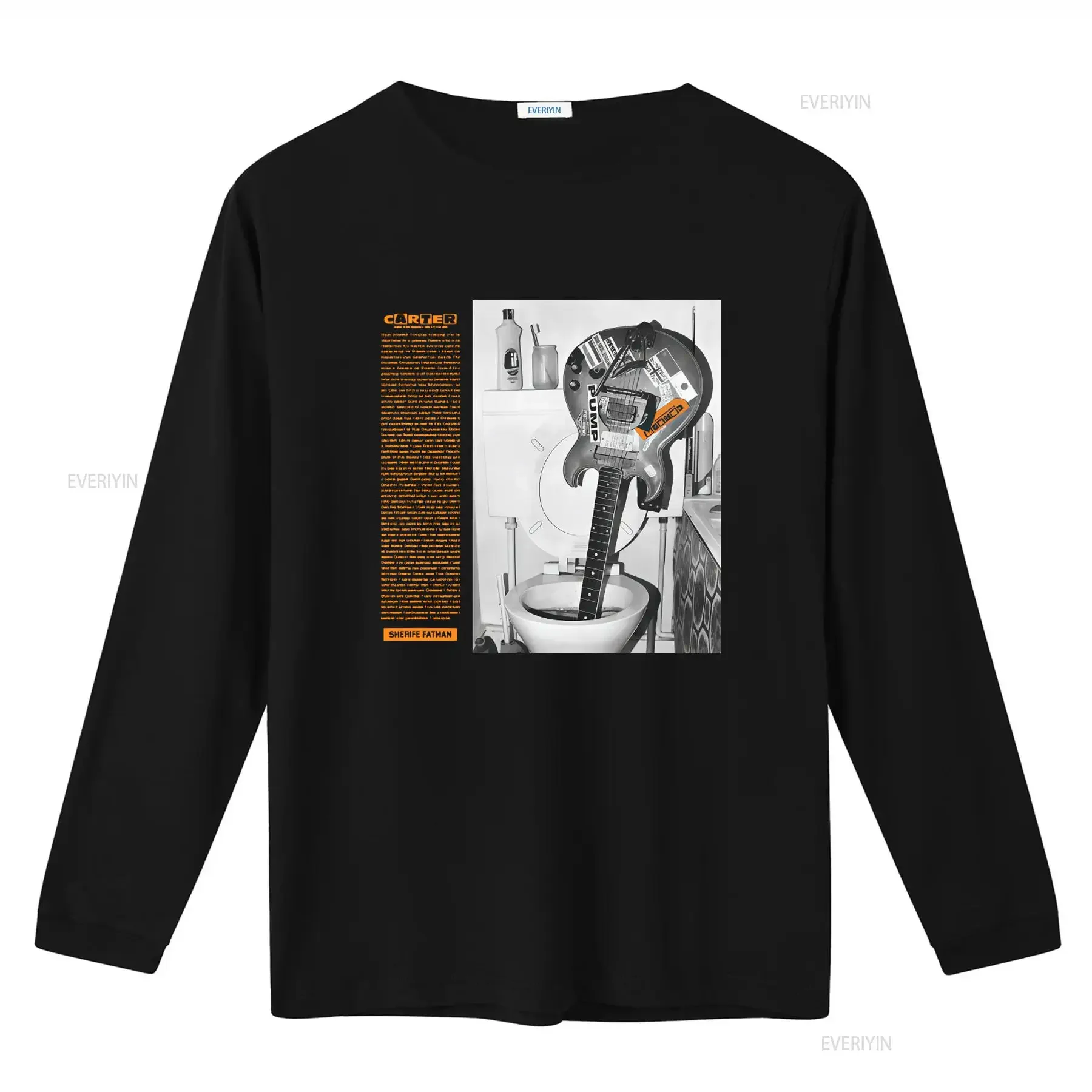 Carter Usm Sheriff Fatman Official New T Shirt Rock Guitar Toilet Art Print  vintage Washed Stretched homme Versatile Stylish