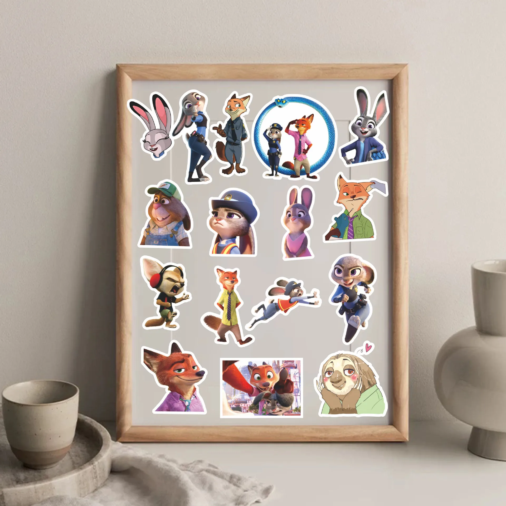 100pcs Set Zootopia 2 Anime Cute Judy Rabbit Nick Fox Gray Snake Figures Cartoon Animals DIY Stickers Diary Decoration Fans Gift