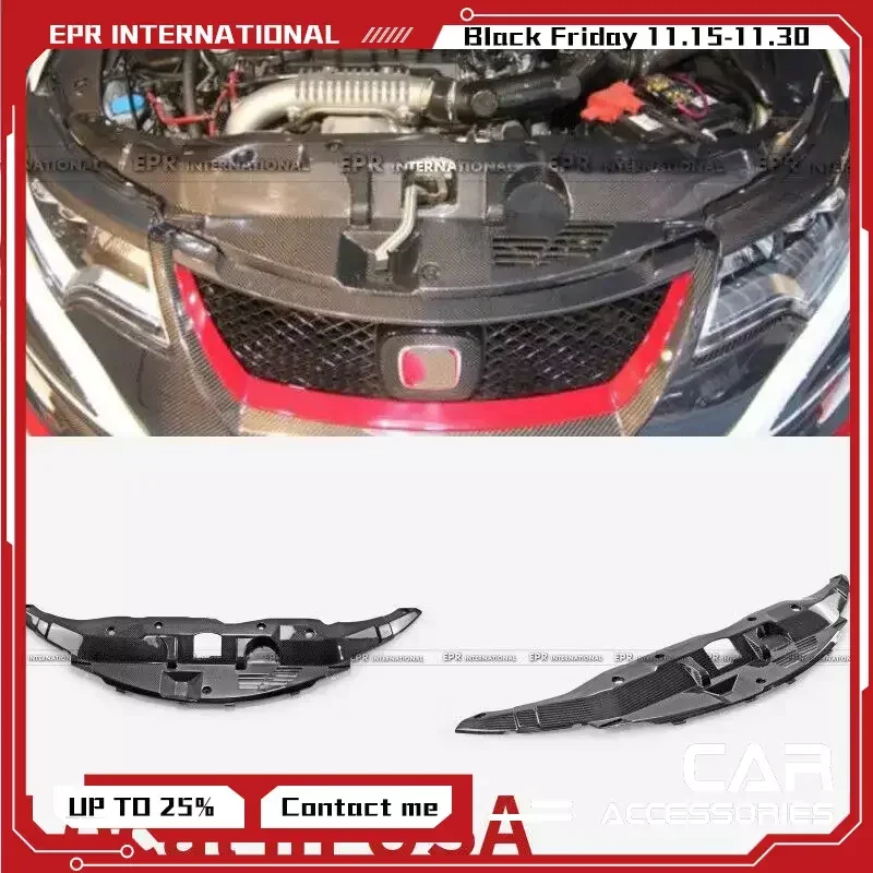 (Local in USA) For Honda Civic FK2 15-17 Typ-R Carbon Fiber Cooling Slam Panel Radiator cover