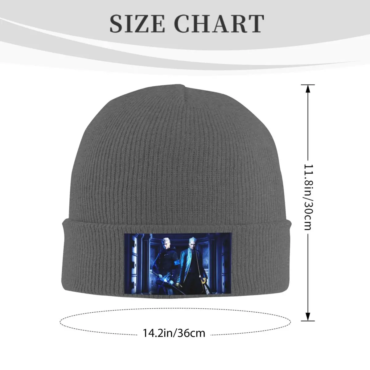 Vergil From The Devil May Cry Series Warm Knitted Cap Hip Hop Bonnet Hat Autumn Winter Outdoor Beanies Hats for Men Women Adult