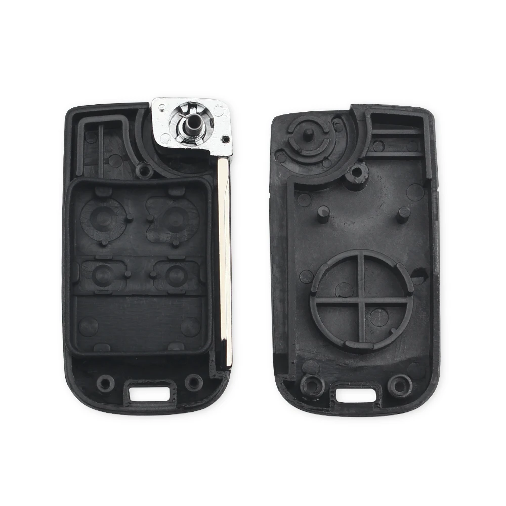 KEYYOU Flip Fob Shell per Ford Crown Victoria Escape Expedition Explorer Sport Trac 4 pulsanti chiave remota pieghevole