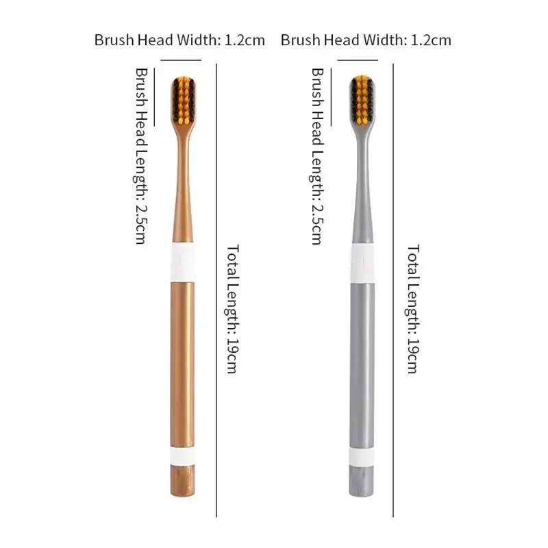 

2 Sets Of Bamboo Charcoal Toothbrushes Ultra-Fine Soft Bristle Cleaning, Family Outfit Couple Adult Fine Bristle Toothbrush Set