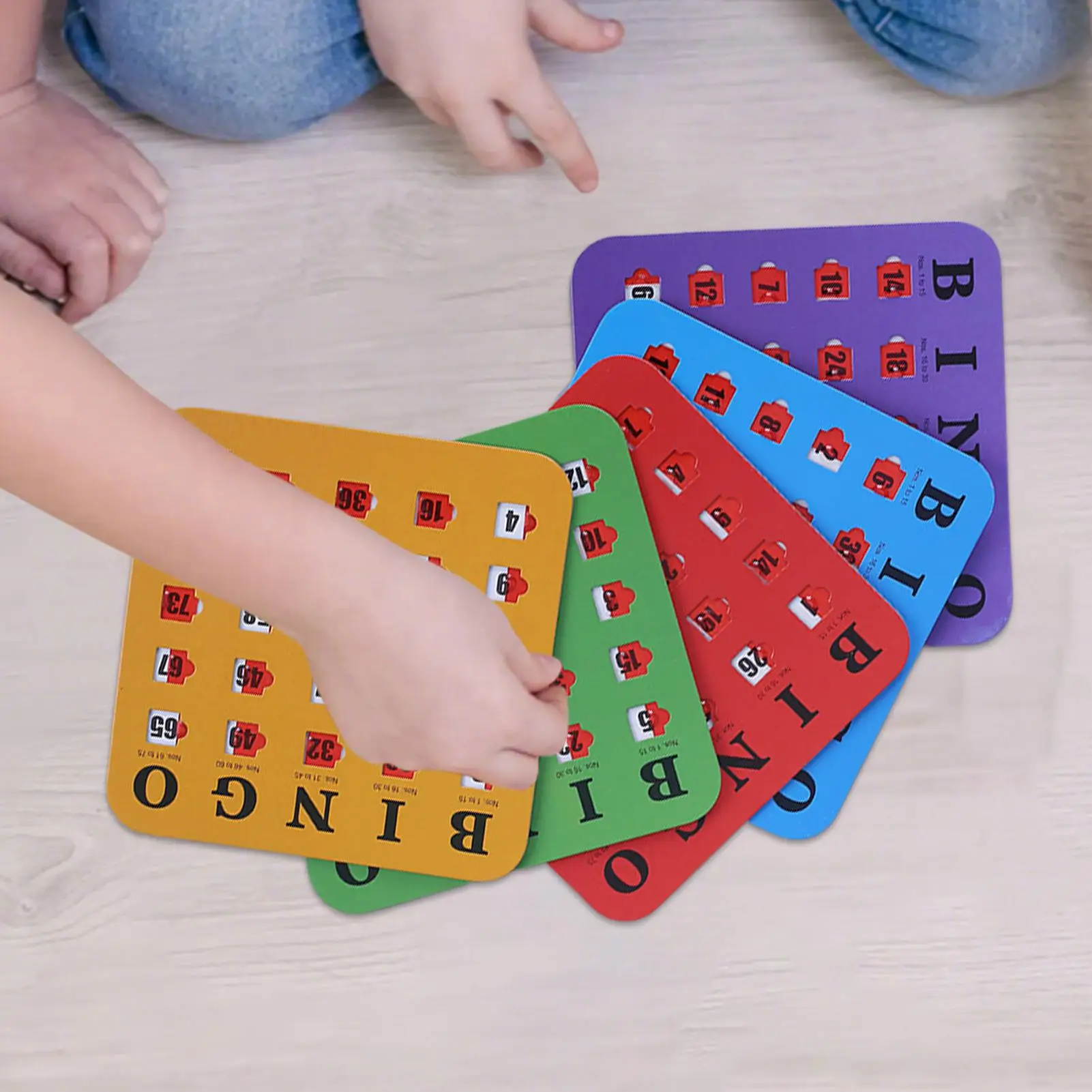5pcs Sliding Bingo Game Cards With Blinds And Sliders, Logic Thinking Puzzle Game Cards, Lottery Cards Fingertip Party Game Card view 3
