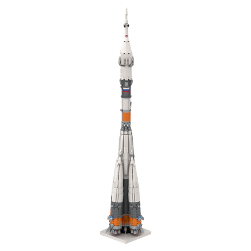 Gobricks MOC Space Sojus-FG Launch Vehicle Rocket Aerospace series Block Set Ultimate Soyuz Rocket R-7 Model Brick Birthday Gift