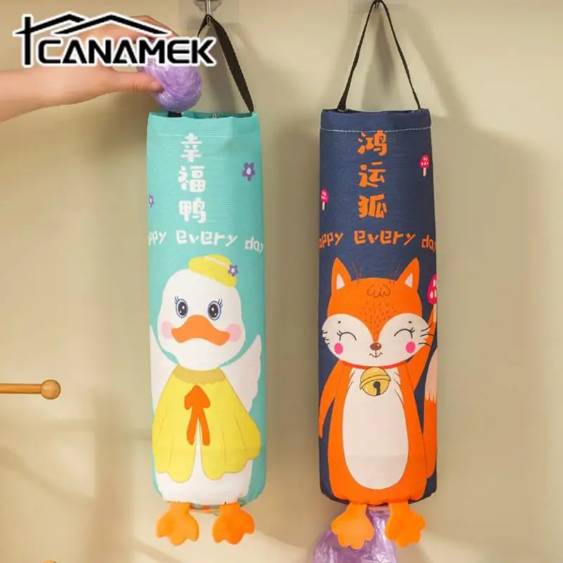 Kitchen Garbage Bag Wall Mounted Sundries Sorting Bag Grocery Bag Holder Bathroom Dispenser Hanging Storage Trash Home Organizer