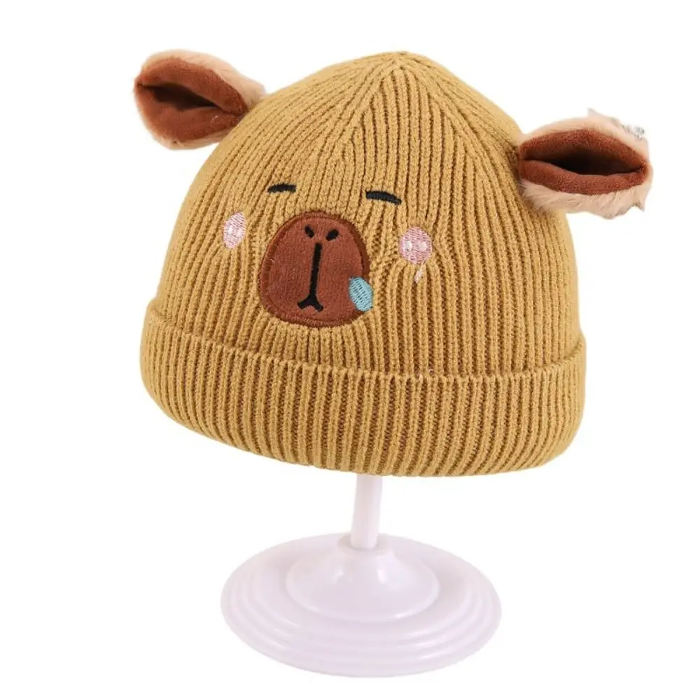 

NEW Wool Baby Beanie Cap Warm Capybara Baby Hat Windproof Baby Knitted Hat Toddler Boys Girls