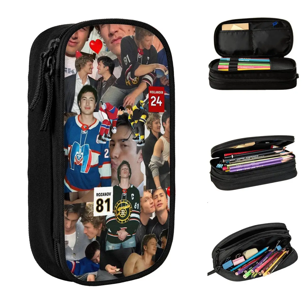 

Heated Rivalry Shane Hollander And Ilya Rozanov Pencil Case Large Capacity School Accessories Pencil Case Stationery Amazing