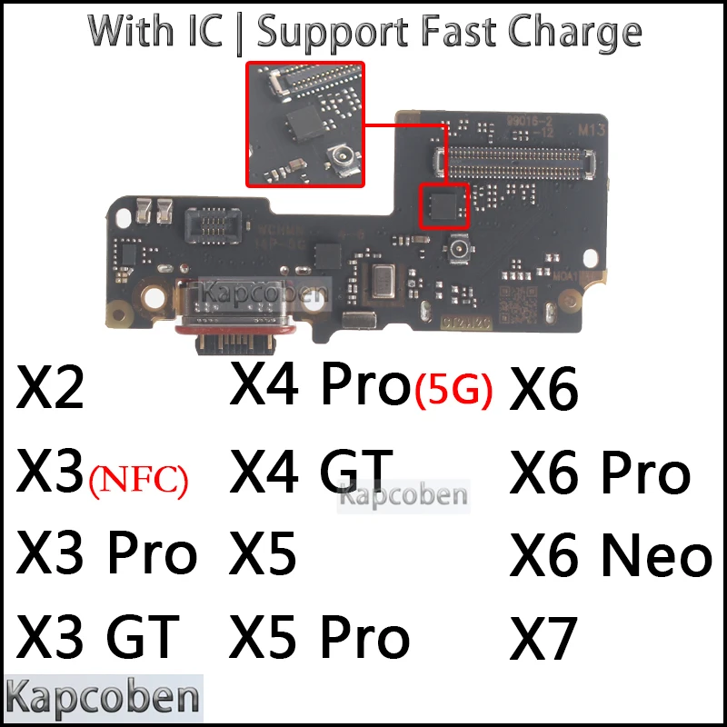 

Usb Dock Module for Xiaomi Poco X3 X5 X6 X2 X7 X4 Pro GT Nfc Neo 5G Charging Board Flex Ports Charger Connector