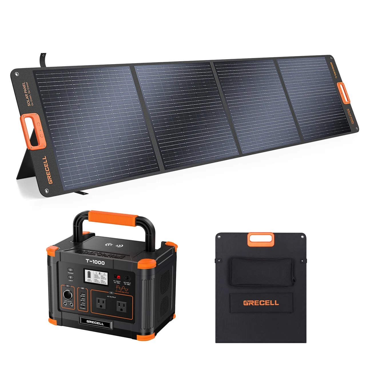 Solar Input 1000W Pure Sine Wave AC Outlet Solar Generator Portable Power Station For Emergency Outdoor Camping Hunting