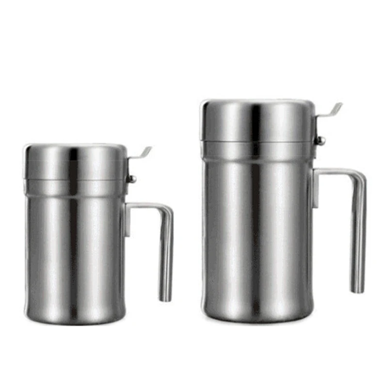 2024 New Stainless Steel Oil Dispensers Bottle Storage Container with Lid Durable