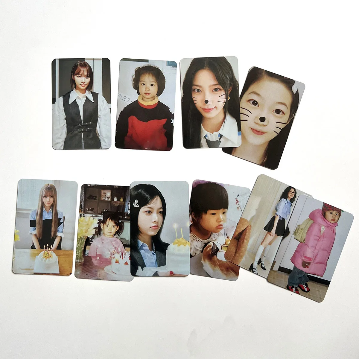 5 Teile/satz Kpop Chaewon Yunjin Kindheit Fotokarten Eunchae Kazuha Nette Selfie Lomo Karten Zwei Seiten Postkarten Fans Sammlung Geschenk