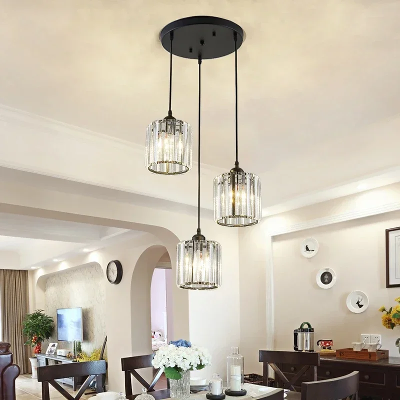 New Nordic Creative Crystal Chandelier for Living Room Bedroom Kitchen Indoor Lighting Home Decoration chandelier E27 Power