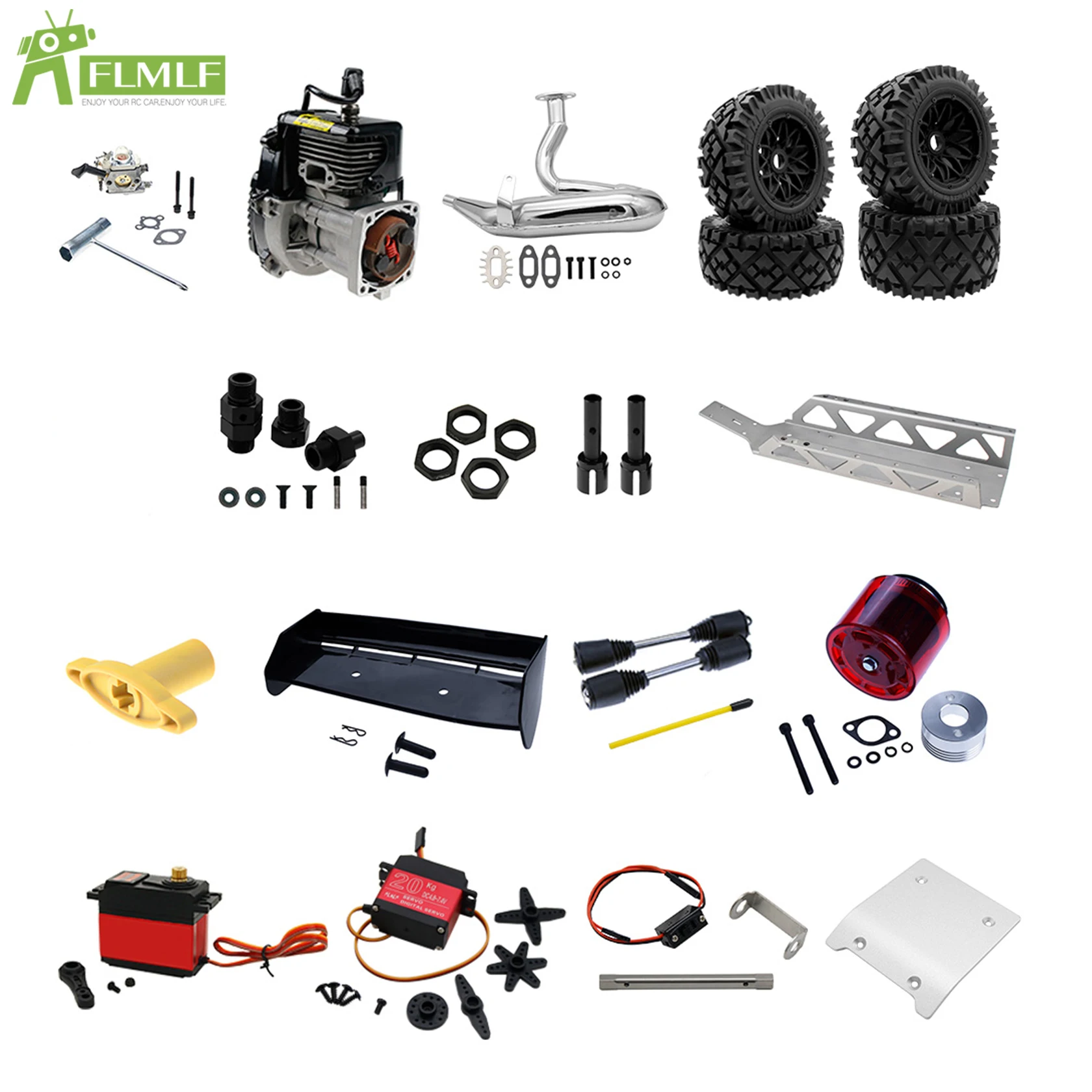 1/5 2WD DIY Remote Control Car 2.4G Radio Control 2-stroke 4-Bolt Engine for HPI ROVAN ROVAN KM BAJA 5B Rc Car