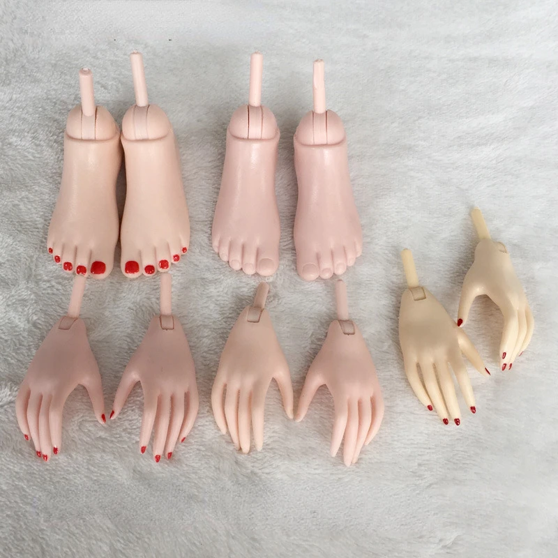 Doll Accessories 1/3doll Bjd Sd Doll Manicure Palms Soles Dolls Replacement Hands and Feet