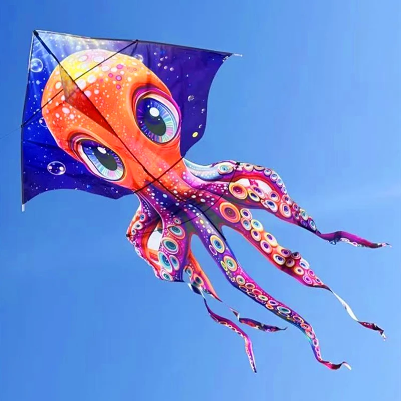 free shipping octopus kites flying for kids Outdoor play toys for boy adults kites flying bird toy Steering wheel gel blaster